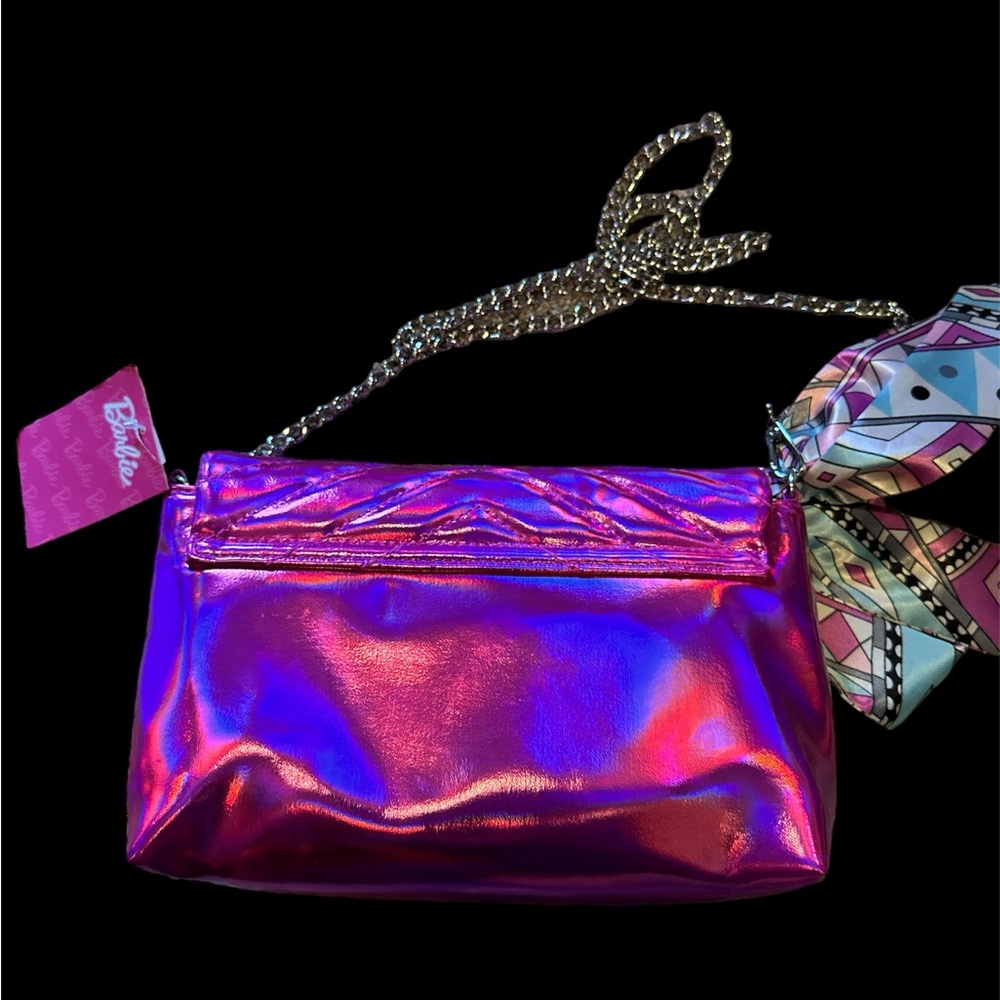 BARBIE brand Pink iridescent shoulder purse! NWT! - Picture 2 of 3